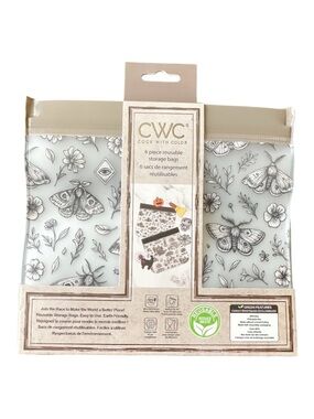 NEW CWC SPOOKY HALLOWEEN Themed Reusable Storage Bags Set/6